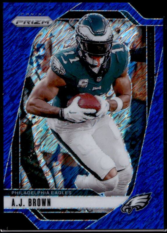 AJ Brown 2024 Prizm #233 Blue Shimmer /25 RAW