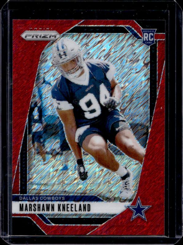 Marshawn Kneeland 2024 Prizm #373 Red Shimmer /35 Rookie RAW