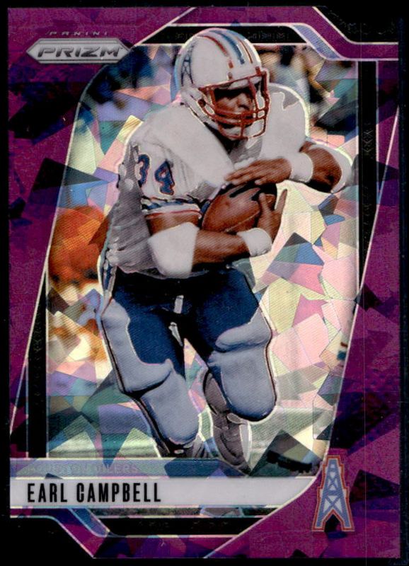 Earl Campbell 2024 Prizm #297 Purple Ice /225 RAW