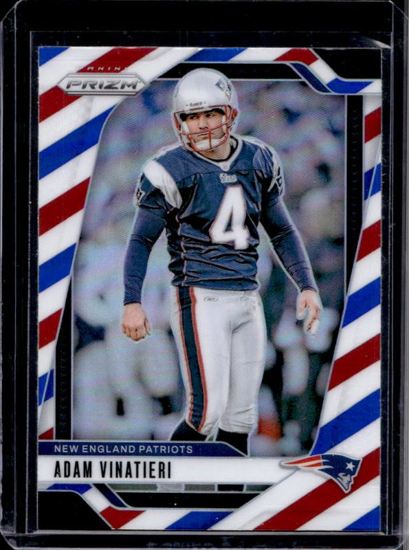 Adam Vinatieri 2024 Prizm #199 Red White Blue RAW