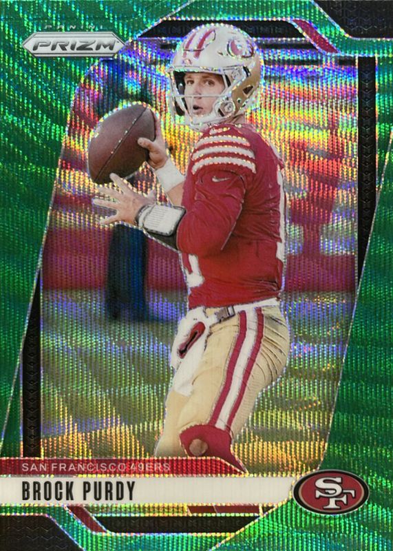 Brock Purdy 2024 Prizm #249 Green Wave RAW