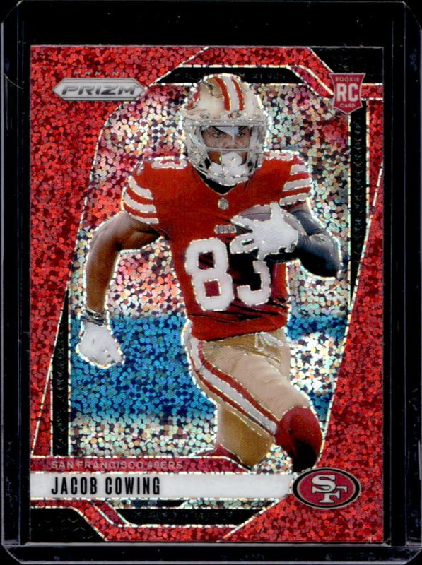 Jacob Cowing 2024 Prizm #335 Red Sparkle /(SSP) Rookie RAW