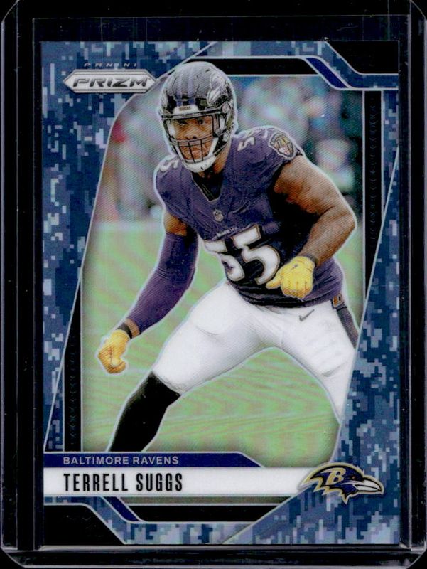 Terrell Suggs 2024 Prizm #26 Navy Camo /25 RAW