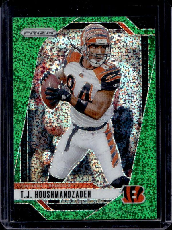 TJ Houshmandzadeh 2024 Prizm #63 Green Sparkle /8 RAW