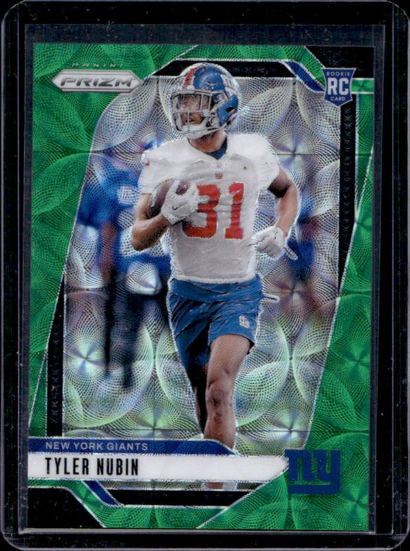 Tyler Nubin 2024 Prizm #395 Green Scope /75 Rookie RAW