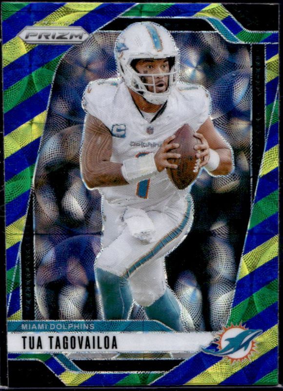 Tua Tagovailoa 2024 Prizm #175 Choice Blue Yellow Green RAW