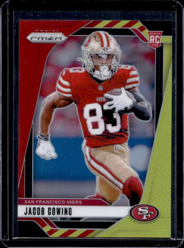 Jacob Cowing 2024 Prizm #335 Red & Yellow /44 Rookie RAW