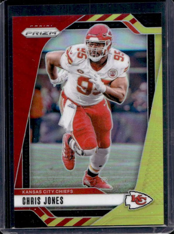 Chris Jones 2024 Prizm #143 Red & Yellow /44 RAW