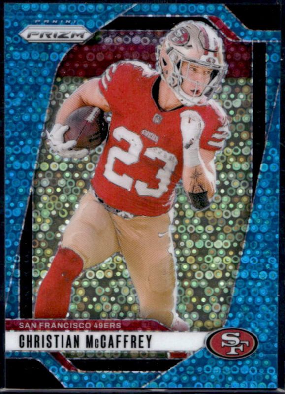 Christian McCaffrey 2024 Prizm #250 No Huddle Blue /99 RAW