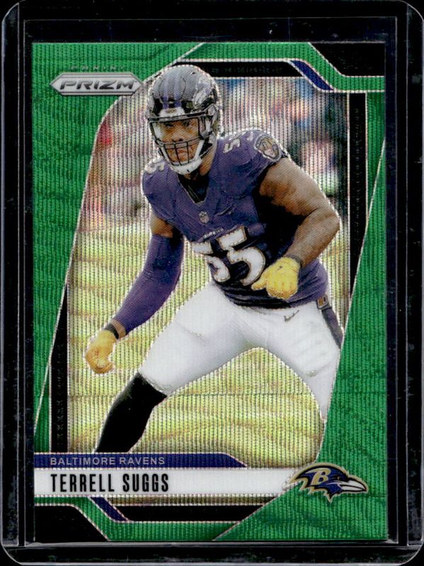 Terrell Suggs 2024 Prizm #26 Green Wave RAW