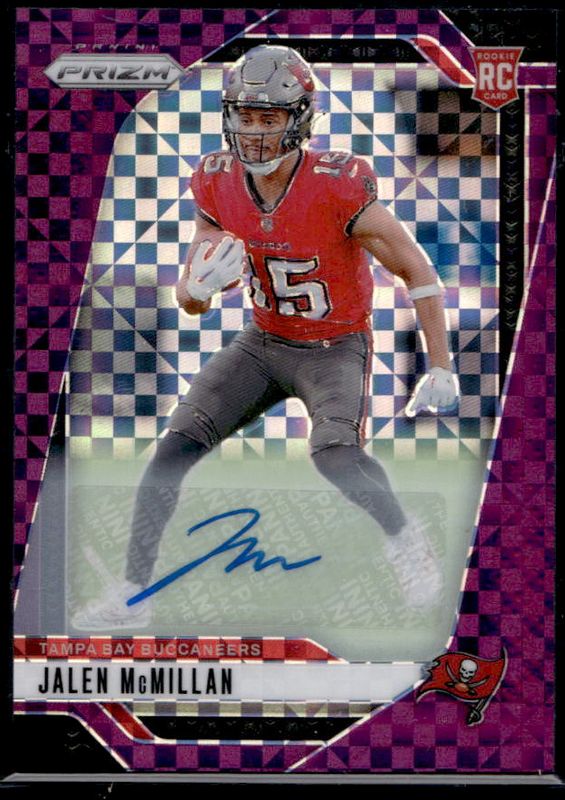 Jalen McMillan 2024 Prizm #338 Base Autographs - Purple Power /49 Rookie RAW
