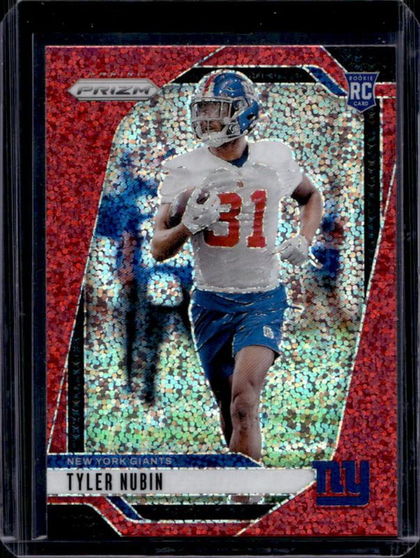 Tyler Nubin 2024 Prizm #395 Red Sparkle /(SSP) Rookie RAW