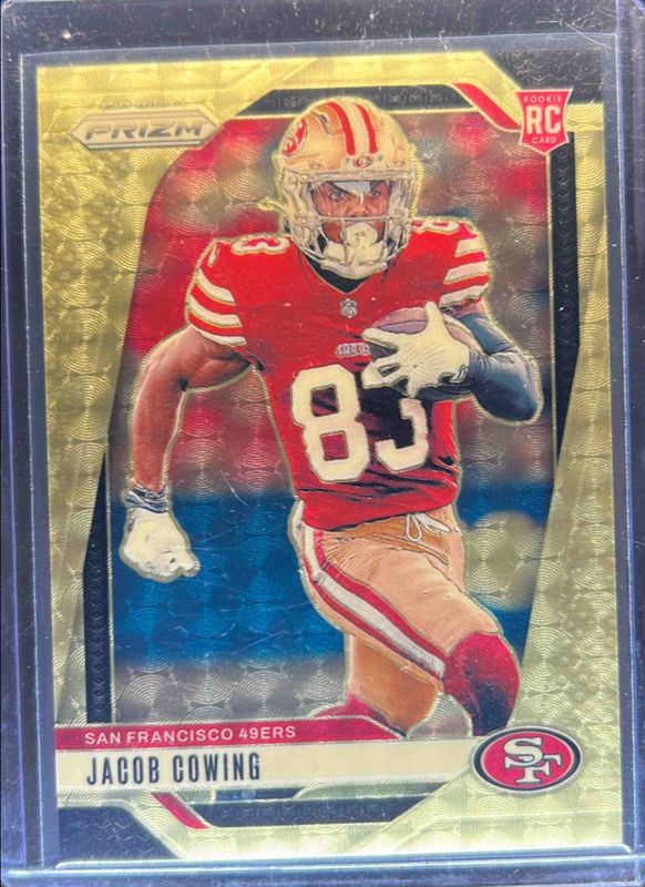 Jacob Cowing 2024 Prizm #335 Gold Vinyl /5 Rookie RAW