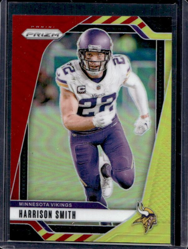 Harrison Smith 2024 Prizm #190 Red & Yellow /44 RAW