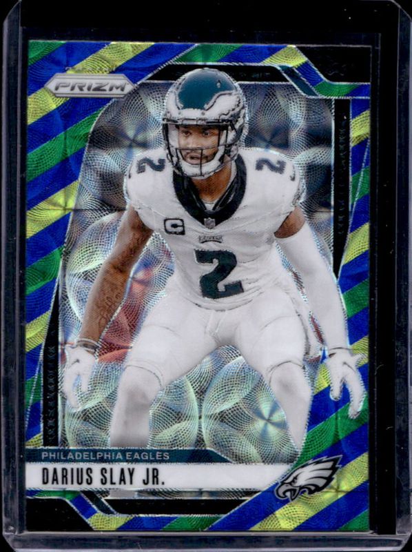Darius Slay 2024 Prizm #235 Choice Blue Yellow Green RAW