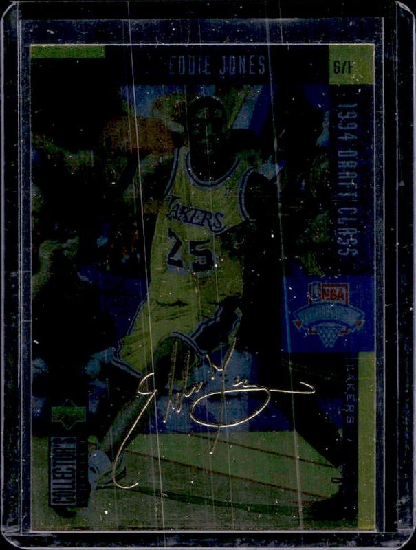 Eddie Jones 1994 Collector's Choice #415 Gold Signatures Rookie RAW