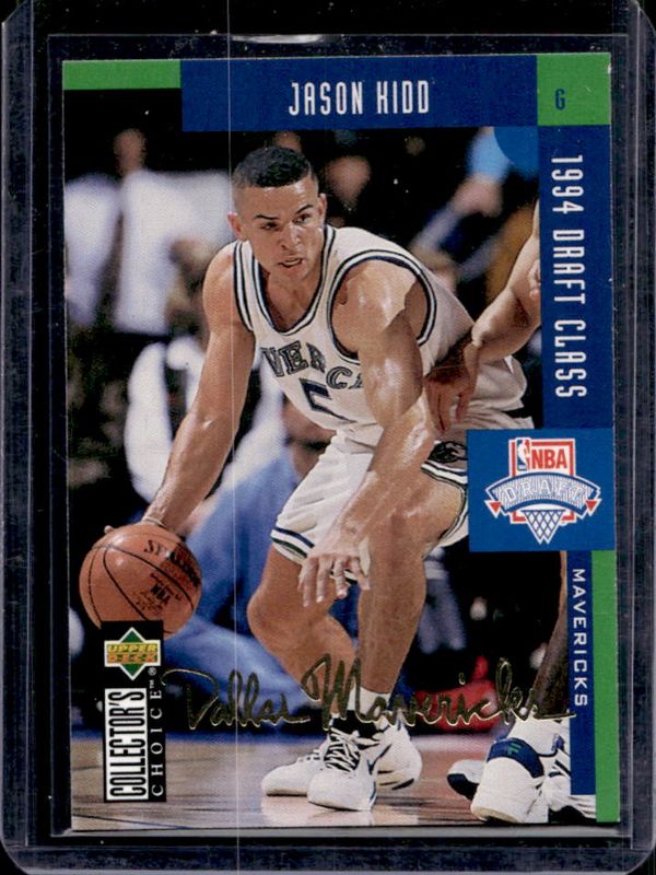 Jason Kidd 1994 Collector's Choice #408 Gold Signatures Rookie RAW