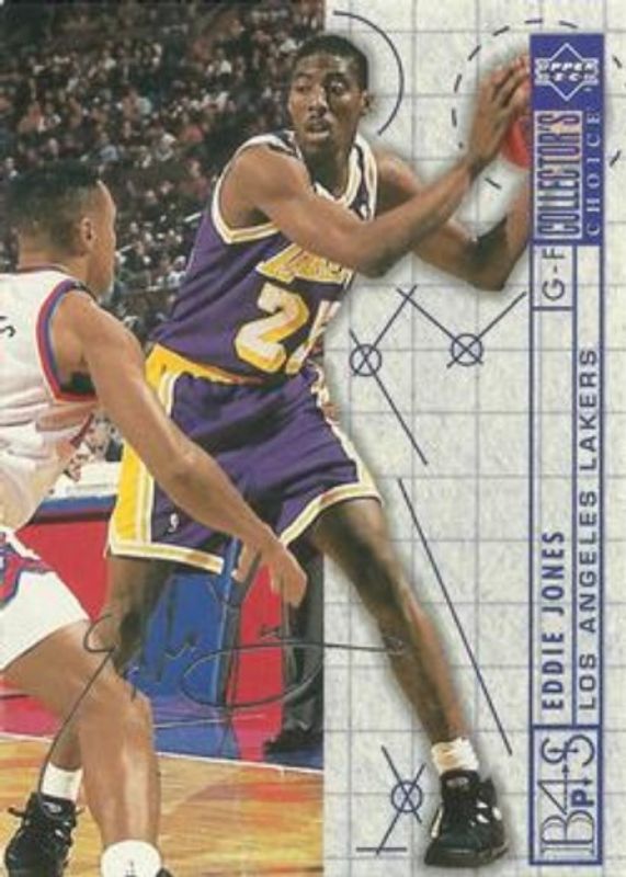 Eddie Jones 1994 Collector's Choice #384 Silver Signatures Rookie RAW