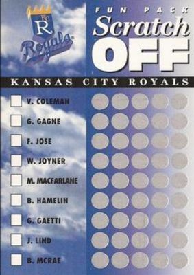 1994 Upper Deck Fun Pack Scratch Off