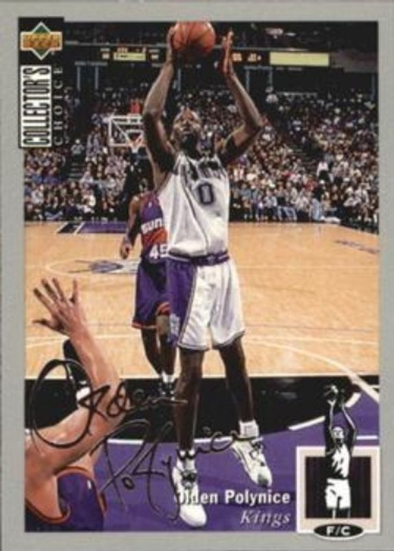 Olden Polynice 1994 Collector's Choice #282 Silver Signatures RAW