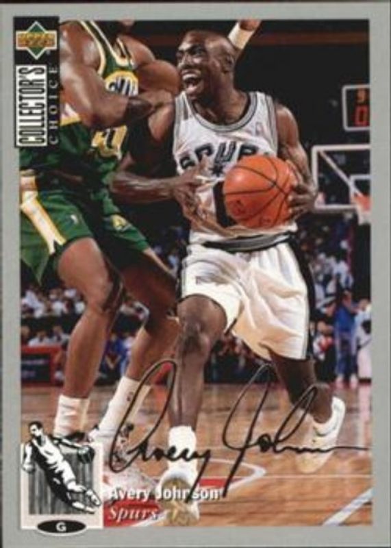 Avery Johnson 1994 Collector's Choice #301 Silver Signatures RAW