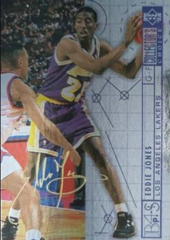 Eddie Jones 1994 Collector's Choice #384 Gold Signatures Rookie RAW