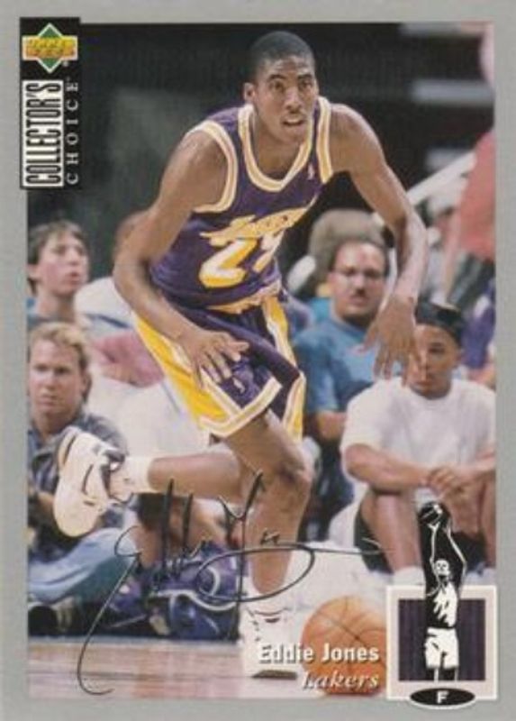 Eddie Jones 1994 Collector's Choice #296 Silver Signatures Rookie RAW