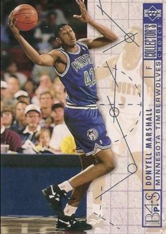 Donyell Marshall 1994 Collector's Choice #387 Base Rookie RAW