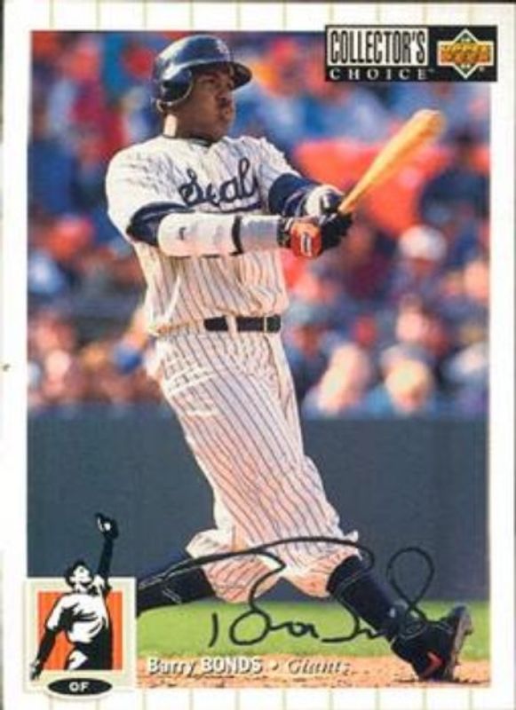 Barry Bonds 1994 Collector's Choice #610 Silver Signatures RAW