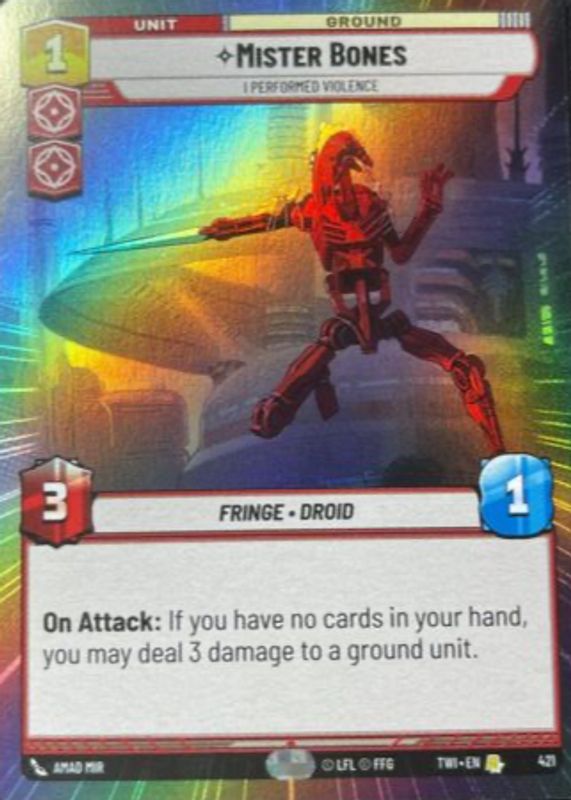 Mister Bones 2024 Twilight of the Republic #421 Hyperspace Foil RAW