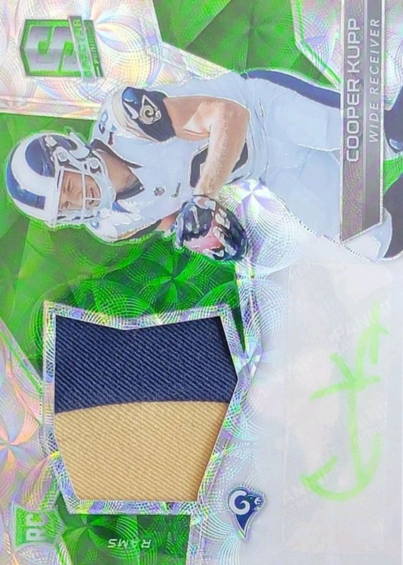 Cooper Kupp 2017 Spectra #232 Rookie Patch Auto - Neon Green /50 RAW