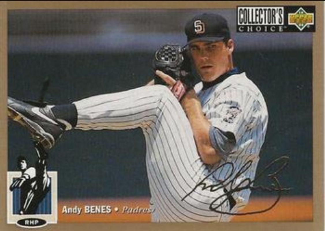 Andy Benes 1994 Collector's Choice #570 Gold Signatures RAW