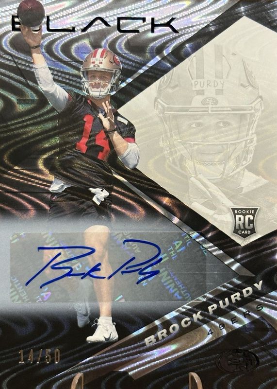 Brock Purdy 2022 Black #200 Rookie Autographs - Silver (/50) RAW