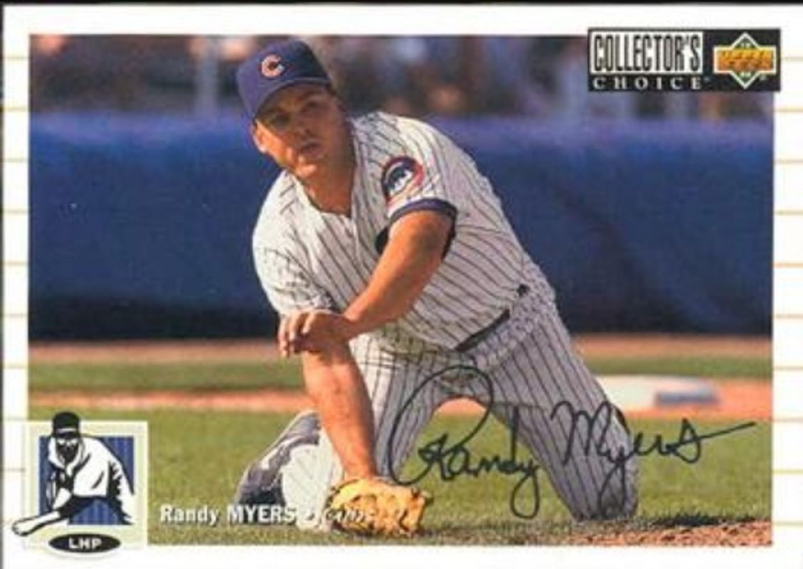 Randy Myers 1994 Collector's Choice #460 Silver Signatures Rookie RAW