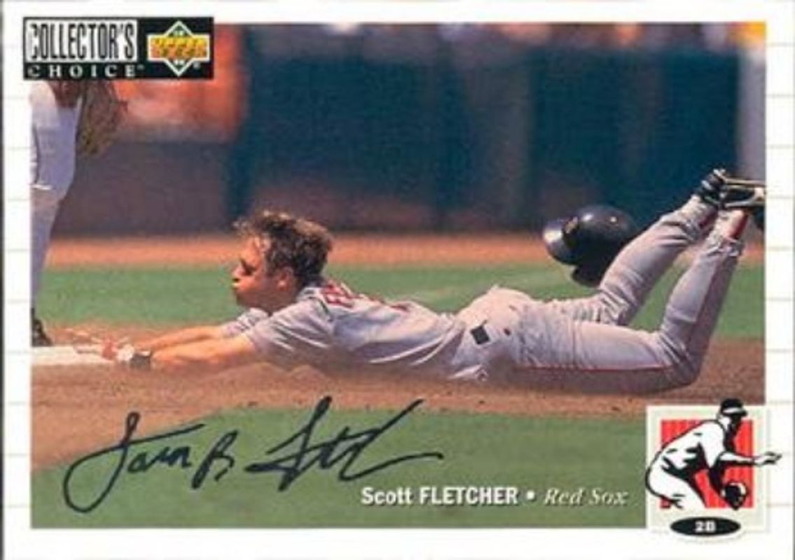 Scott Fletcher 1994 Collector's Choice #103 Silver Signatures RAW