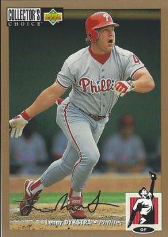 Lenny Dykstra 1994 Upper Deck Collector's Choice #369 Gold Signatures RAW