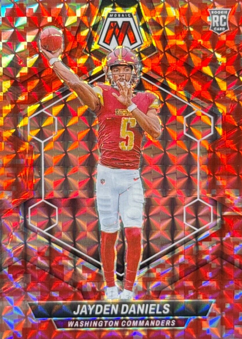 Jayden Daniels 2024 Mosaic #302 Red Camo Price Guide - Sports Card