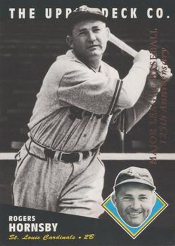 Rogers Hornsby 1994 Upper Deck All-Time Heroes #140 125th Anniversary RAW
