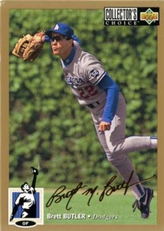 Brett Butler 1994 Collector's Choice #70 Gold Signatures RAW