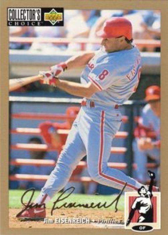 Jim Eisenreich 1994 Collector's Choice #388 Gold Signatures RAW