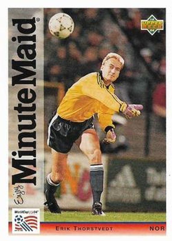 Erik Thorstvedt 1994 Upper Deck Minute Maid World Cup #23 Base RAW
