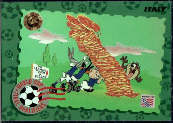 1994 Upper Deck World Cup Toons #Q15 World Cup Final Qualifiers Holograms