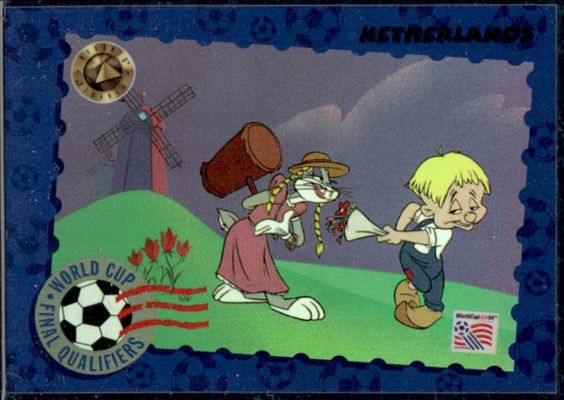 1994 Upper Deck World Cup Toons #Q19 World Cup Final Qualifiers Holograms