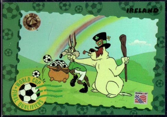 1994 Upper Deck World Cup Toons #Q13 World Cup Final Qualifiers Holograms