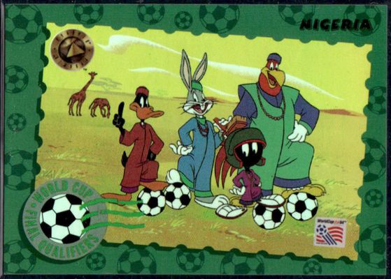 1994 Upper Deck World Cup Toons #Q11 World Cup Final Qualifiers Holograms