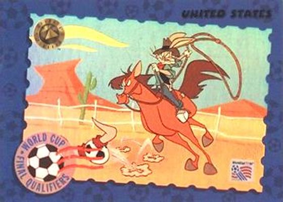 1994 Upper Deck World Cup Toons #Q1 World Cup Final Qualifiers Holograms