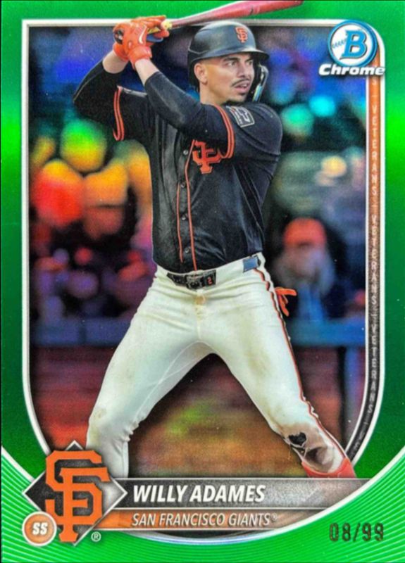 2025 Bowman Chrome #14 Green Refractor /99