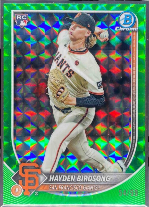 2025 Bowman Chrome #63 Green Geometric Refractor /99