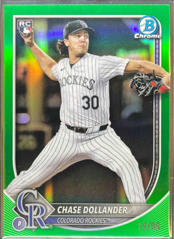 2025 Bowman Chrome #62 Green Refractor /99