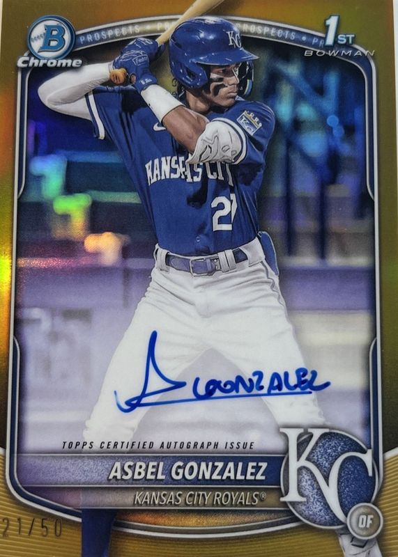 2025 Bowman Chrome #CPA-AG Prospect Auto - Gold Refractor /50 (1st)